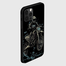 Чехол для iPhone 12 Pro Мото темный стиль, цвет: 3D-черный — фото 2