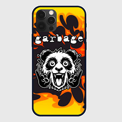 Чехол для iPhone 12 Pro Garbage рок панда и огонь, цвет: 3D-черный