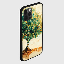 Чехол для iPhone 12 Pro Многоугольное дерево с листьями, цвет: 3D-черный — фото 2