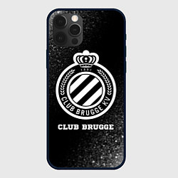 Чехол для iPhone 12 Pro Club Brugge sport на темном фоне, цвет: 3D-черный