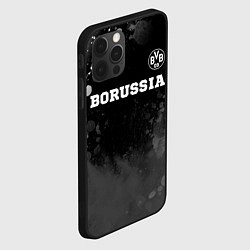 Чехол для iPhone 12 Pro Borussia sport на темном фоне посередине, цвет: 3D-черный — фото 2