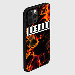 Чехол для iPhone 12 Pro Lindemann red lava, цвет: 3D-черный — фото 2