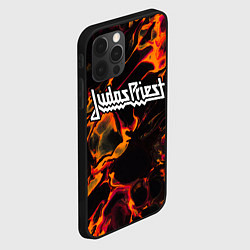 Чехол для iPhone 12 Pro Judas Priest red lava, цвет: 3D-черный — фото 2