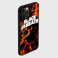 Чехол для iPhone 12 Pro Black Sabbath red lava, цвет: 3D-черный — фото 2