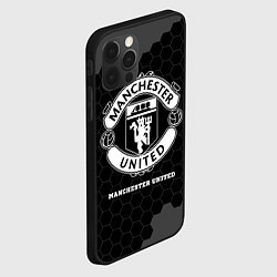 Чехол для iPhone 12 Pro Manchester United sport на темном фоне, цвет: 3D-черный — фото 2