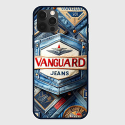 Чехол для iPhone 12 Pro Vanguard denim patchwork - ai art, цвет: 3D-черный