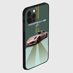 Чехол для iPhone 12 Pro Спортивный автомобиль Порше 911, цвет: 3D-черный — фото 2