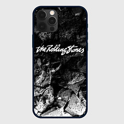 Чехол iPhone 12 Pro Rolling Stones black graphite