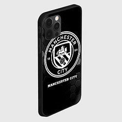 Чехол для iPhone 12 Pro Manchester City sport на темном фоне, цвет: 3D-черный — фото 2