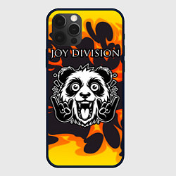 Чехол для iPhone 12 Pro Joy Division рок панда и огонь, цвет: 3D-черный