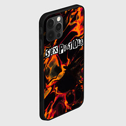 Чехол для iPhone 12 Pro Sex Pistols red lava, цвет: 3D-черный — фото 2