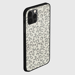 Чехол для iPhone 12 Pro Светло бежевый леопард, цвет: 3D-черный — фото 2