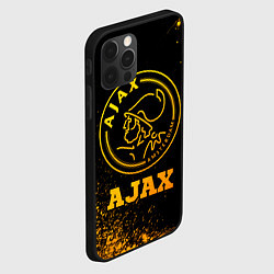 Чехол для iPhone 12 Pro Ajax - gold gradient, цвет: 3D-черный — фото 2