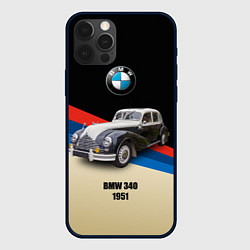 Чехол для iPhone 12 Pro Винтажный автомобиль BMW 340, цвет: 3D-черный