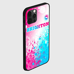 Чехол для iPhone 12 Pro Brighton neon gradient style посередине, цвет: 3D-черный — фото 2