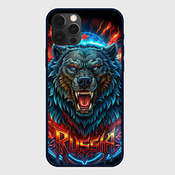 Чехол для iPhone 12 Pro Russia bear, цвет: 3D-черный