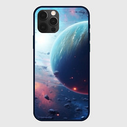 Чехол для iPhone 12 Pro Одинокая планета, цвет: 3D-черный