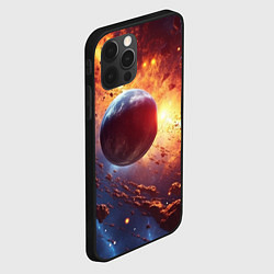 Чехол для iPhone 12 Pro Космос фантастическая планета, цвет: 3D-черный — фото 2