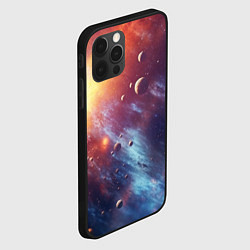 Чехол для iPhone 12 Pro Галактика и планеты, цвет: 3D-черный — фото 2