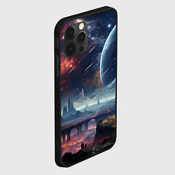 Чехол для iPhone 12 Pro Фантастическая планета внутри космоса, цвет: 3D-черный — фото 2