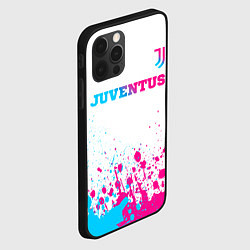 Чехол для iPhone 12 Pro Juventus neon gradient style посередине, цвет: 3D-черный — фото 2
