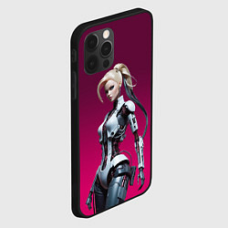 Чехол для iPhone 12 Pro Beauty cyber Barbie - ai art fantasy, цвет: 3D-черный — фото 2