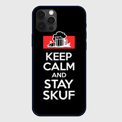 Чехол для iPhone 12 Pro Keep calm and stay skuf, цвет: 3D-черный