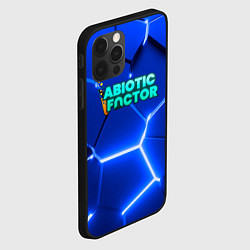 Чехол для iPhone 12 Pro Abiotic Factor логотип на синем неоновом фоне, цвет: 3D-черный — фото 2