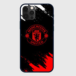 Чехол для iPhone 12 Pro Манчестер Сити краски, цвет: 3D-черный