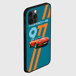 Чехол для iPhone 12 Pro Porsche 911 немецкий спорткар, цвет: 3D-черный — фото 2