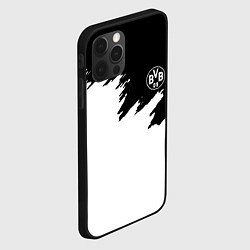 Чехол для iPhone 12 Pro Borussia краски белые, цвет: 3D-черный — фото 2