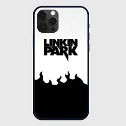 Чехол для iPhone 12 Pro Linkin park rock fire, цвет: 3D-черный