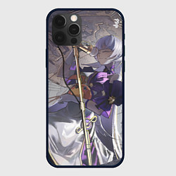 Чехол для iPhone 12 Pro Honkai Star Rail Robin поёт за микрофоном, цвет: 3D-черный