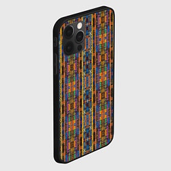 Чехол для iPhone 12 Pro Полоски африканские яркие, цвет: 3D-черный — фото 2