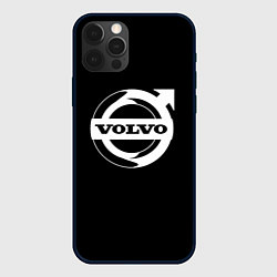 Чехол для iPhone 12 Pro Volvo white logo, цвет: 3D-черный