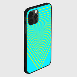 Чехол для iPhone 12 Pro Треугольники уходящие в даль, цвет: 3D-черный — фото 2