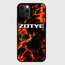 Чехол для iPhone 12 Pro Zotye red lava, цвет: 3D-черный
