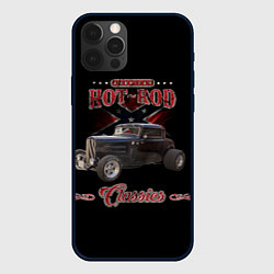 Чехол для iPhone 12 Pro Классический хот-род, цвет: 3D-черный
