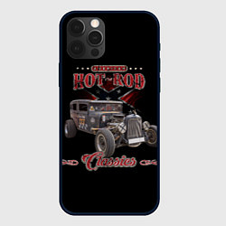 Чехол для iPhone 12 Pro Классический хот-род в rat стиле, цвет: 3D-черный
