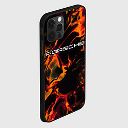 Чехол для iPhone 12 Pro Porsche red lava, цвет: 3D-черный — фото 2