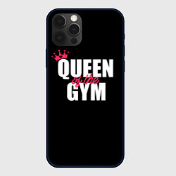 Чехол для iPhone 12 Pro Queen of the gym - crown, цвет: 3D-черный