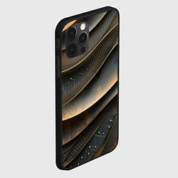 Чехол для iPhone 12 Pro Лакшери текстура с узорами, цвет: 3D-черный — фото 2