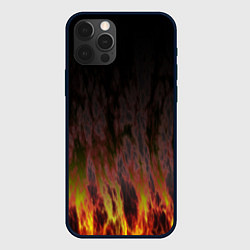 Чехол для iPhone 12 Pro Химическое пламя, цвет: 3D-черный