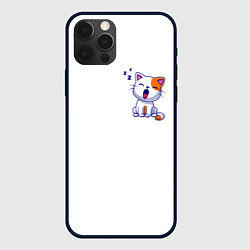Чехол для iPhone 12 Pro Милый кот сонный зевает, цвет: 3D-черный