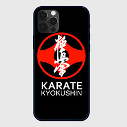 Чехол для iPhone 12 Pro Карате кёкусинкай - эмблема, цвет: 3D-черный