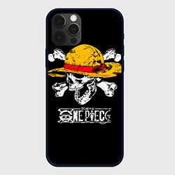 Чехол для iPhone 12 Pro One piece - череп и кости, цвет: 3D-черный