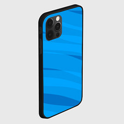 Чехол для iPhone 12 Pro Насыщенный голубой полосами, цвет: 3D-черный — фото 2
