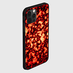Чехол для iPhone 12 Pro Узор огня, цвет: 3D-черный — фото 2