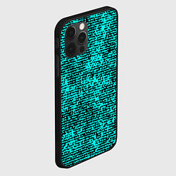Чехол для iPhone 12 Pro Ярко-голубой в чёрную текстурированную полоску, цвет: 3D-черный — фото 2