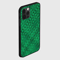 Чехол для iPhone 12 Pro Насыщенный зелёный текстурированный, цвет: 3D-черный — фото 2